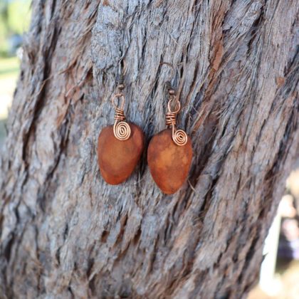 Avocado Seed Earrings