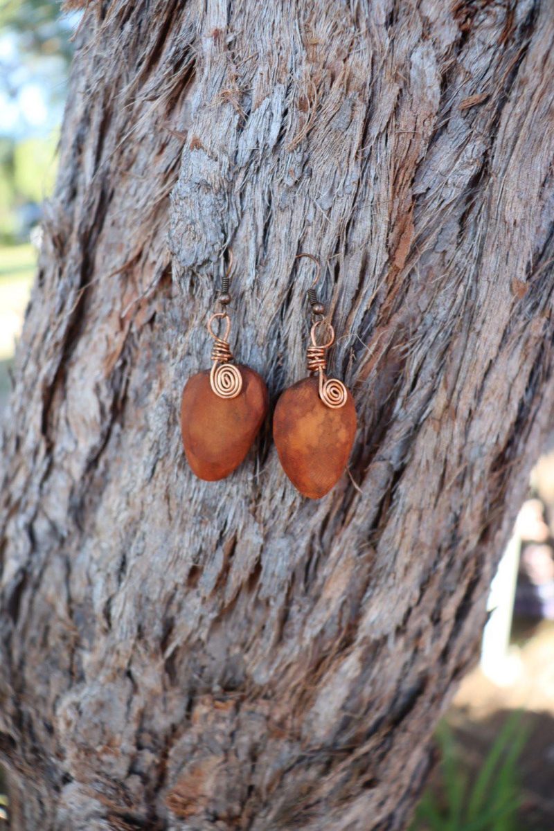 Avocado Seed Earrings