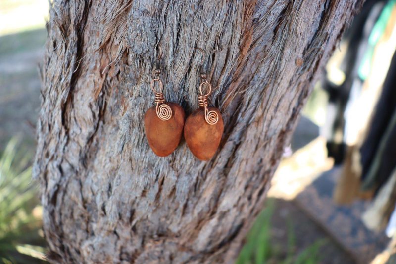 Avocado Seed Earrings - Image 2