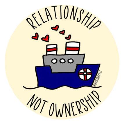 Relationship Not Ownership Sticker