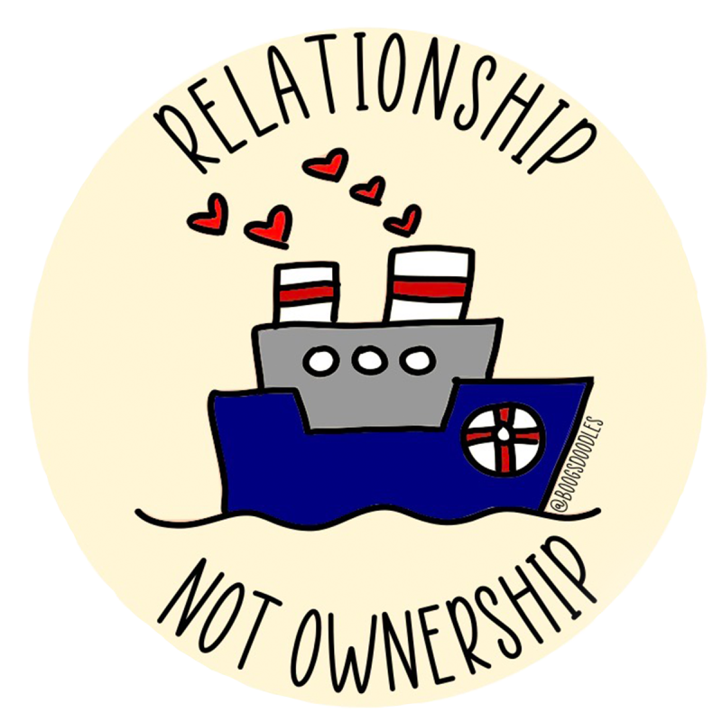 Relationship Not Ownership Sticker
