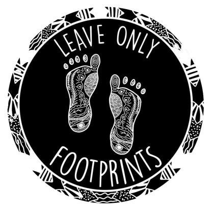 Leave Only Footprints Sticker