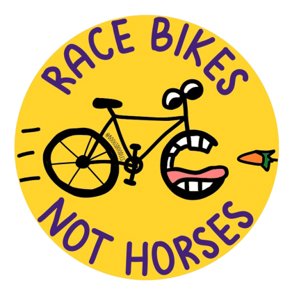 Race Bikes Not Horses Sticker
