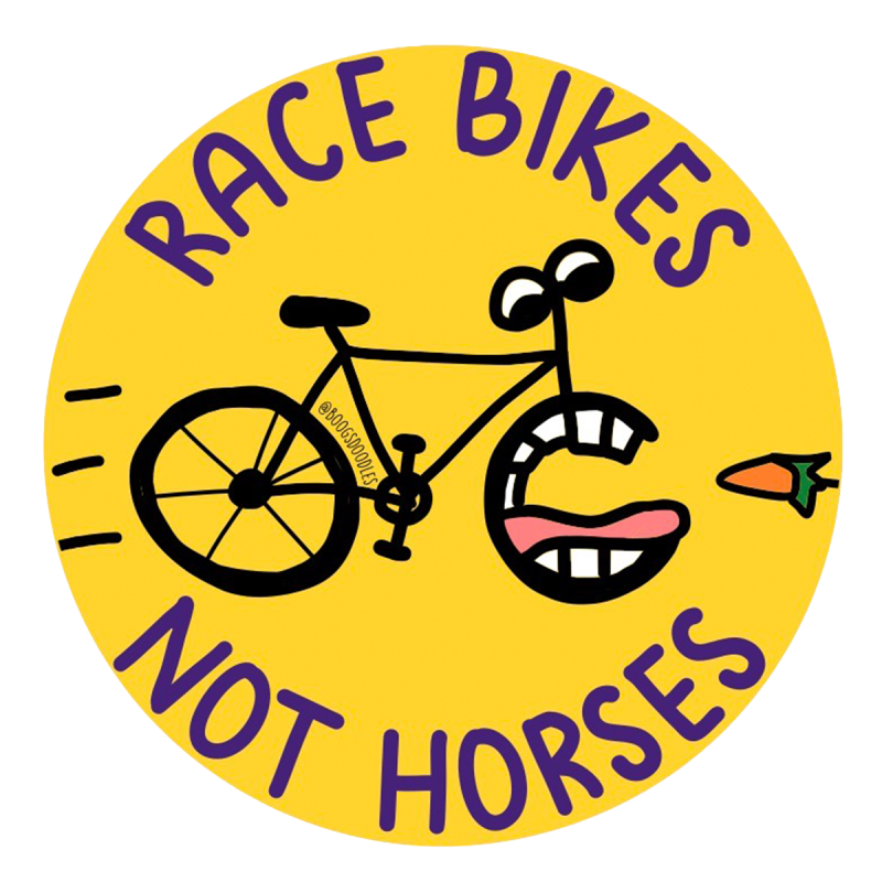 Race Bikes Not Horses Sticker