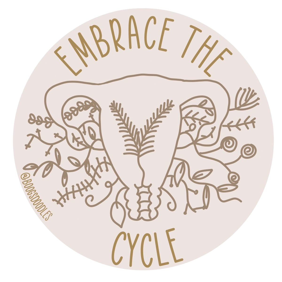 Embrace The Cycle Sticker Handmade Creations Hand Drawn Designs